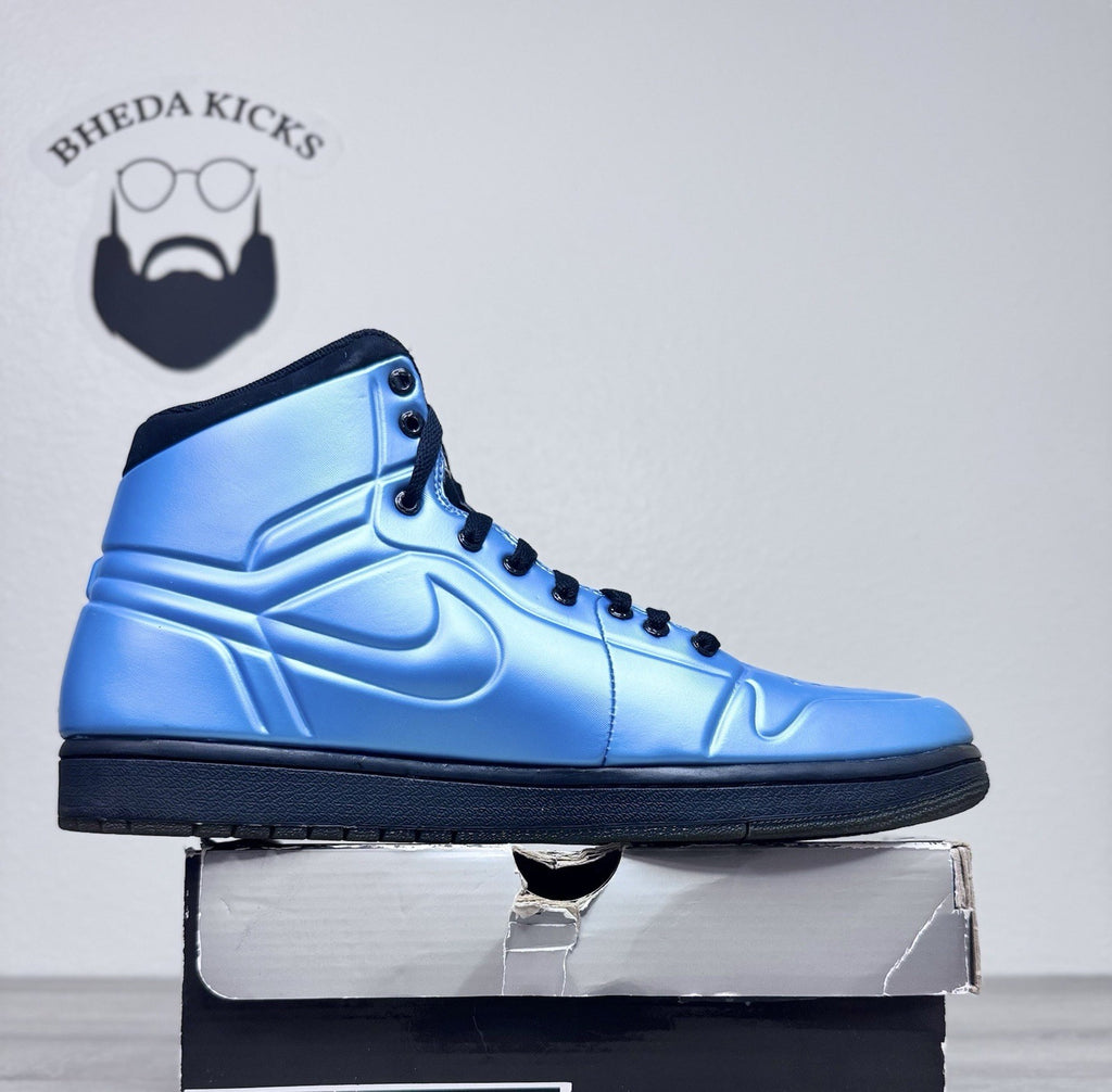 Size 10 - Air Jordan 1 High Anodized Blue Black 414823-401 Nike Retro Foam