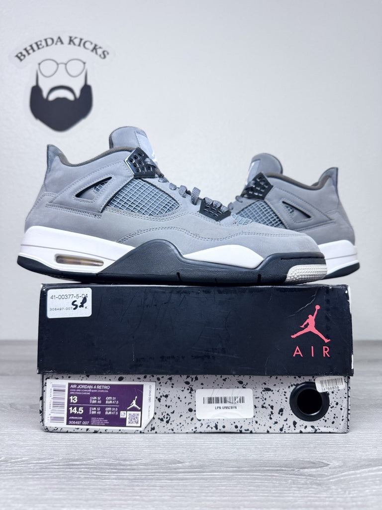 Size 13 - Nike Air Jordan 4 Retro “Cool Grey” 2019 308497-007 Men’s Preowned