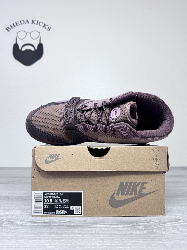Size 10.5 - Nike Travis Scott x Air Trainer 1 SP Chocolate DR7515-200 Preowned