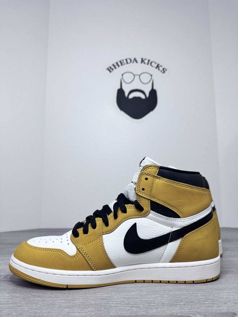 Size 12.5 - Mens Air Jordan Retro 1 High Og Yellow Ochre DZ5485-701 Preowned