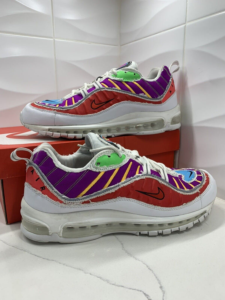 NIKE W AIR MAX 98 LX 'Cut Away' SZ12 WMNS 2020 CJ0634-101 White Multicolor