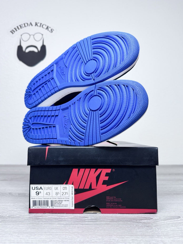 Size 9.5 - Nike Air Jordan 1 Retro Satin Royal 2017 921193-007 Preowned Rare