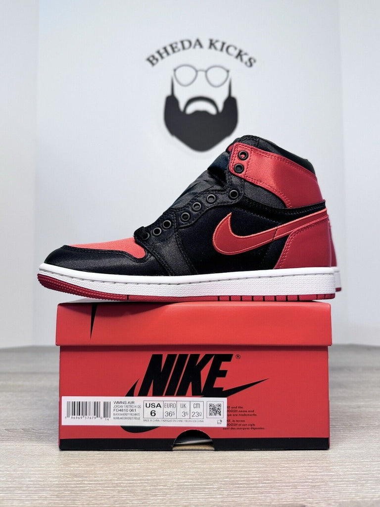 Size 6W - Air Jordan 1 Retro OG 2023 High Satin Bred Authentic NEW DS