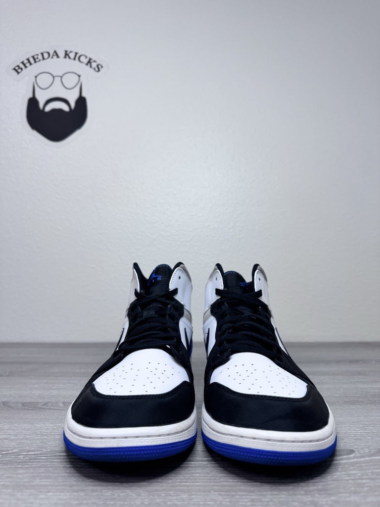 Size 15 - Nike Air Jordan 1 Mid SE Royal Black Toe 852542-102 Preowned