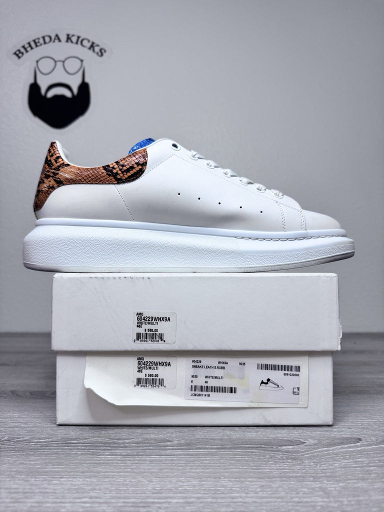 Size 46 EU (13 US) - Alexander McQueen Oversized Multicolour Snakeskin Sneakers