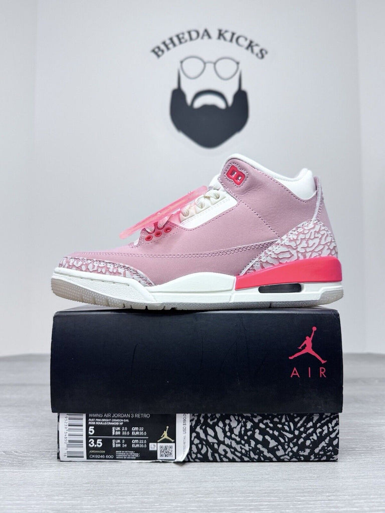 Size 5W - Air Jordan Wmns Air Jordan 3 Retro 'Rust Pink' CK9246-600 NEW DS