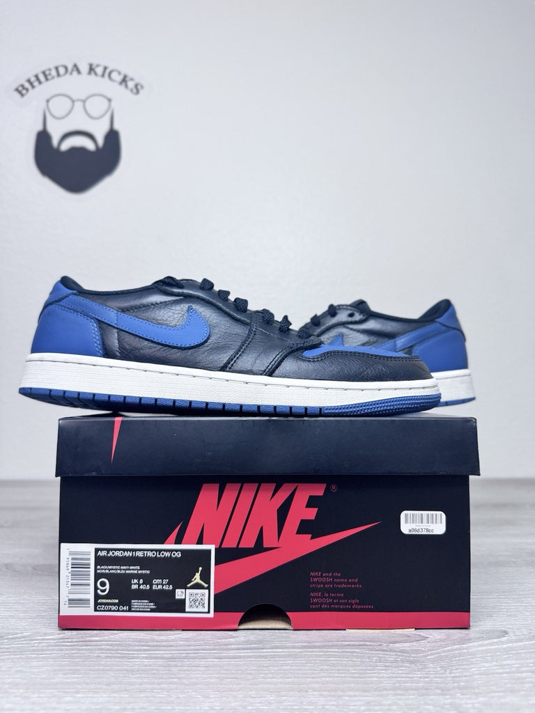 Size 9 - Nike Air Jordan 1 Low Mystic Navy CZ0790-041 Authentic Preowned