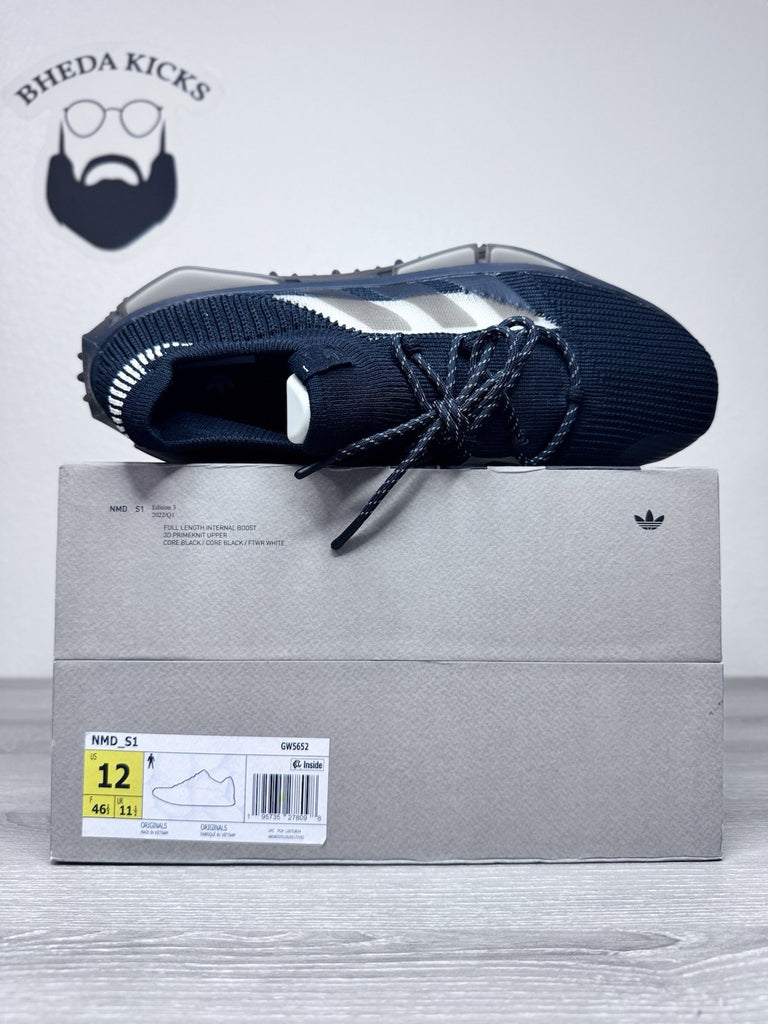Size 12 - Adidas NMD_S1 Primeknit Core Black Men’s Special Box GW5652 Preowned