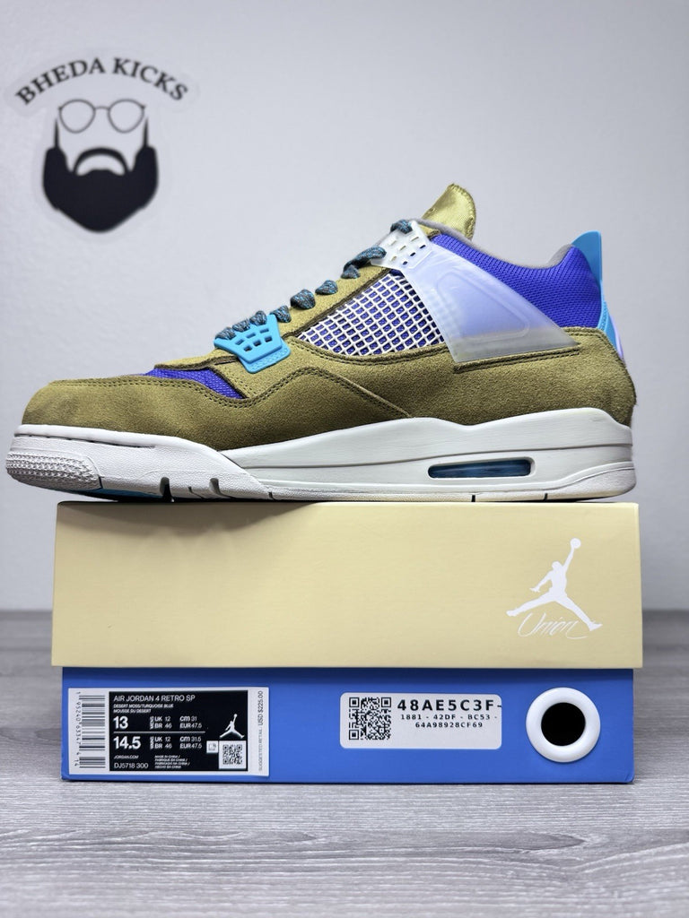 Size 13 - Air Jordan 4 Retro Union LA Desert Moss DJ5718-300 Preowned Authentic