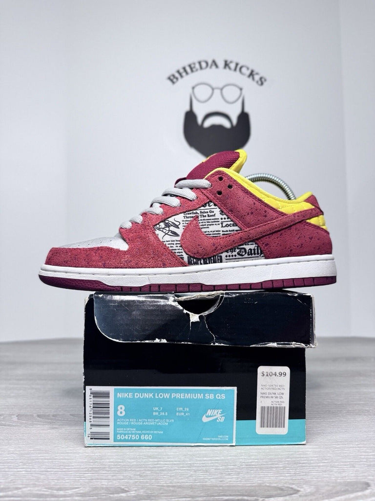 Size 8 - Nike SB Dunk Low Premium QS Crawfish 2014  504750-660 Rare Clean