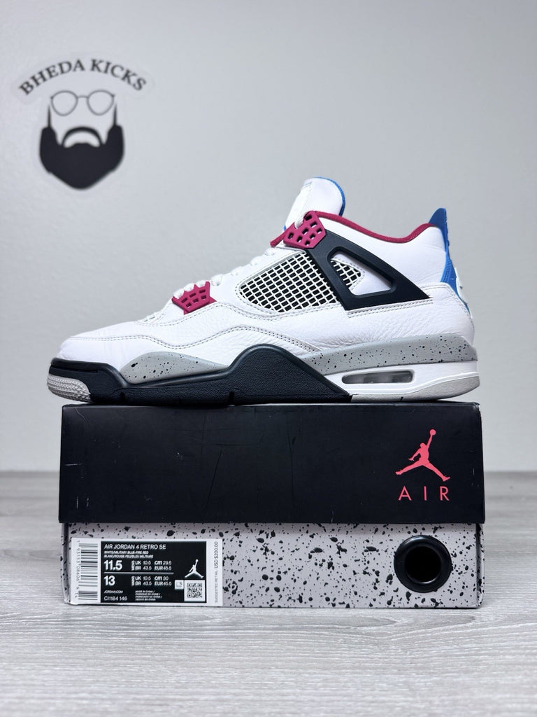 Size 11.5 - Jordan 4 Retro SE Mid What The 4 Mens White CI1184-146 Preowned