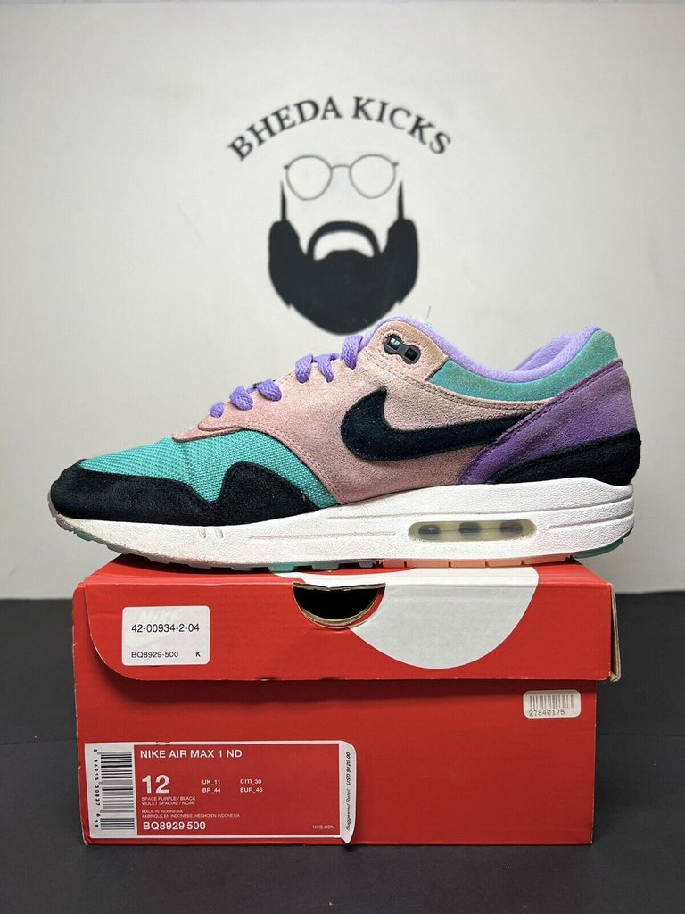 Nike Air Max 1 Have a Nike Day Space Purple Black BQ8929-500 Mens Size 12 Og