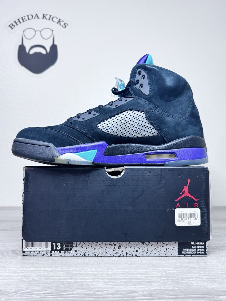 Size 13 - Jordan 5 Retro Black Grape 2013 136027-007 Brand New Authentic