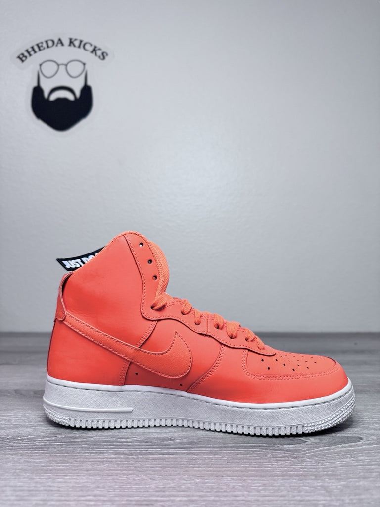 Size 8.5 - Nike Air Force 1 HI '07 LV8 JDI LTR Total Orange Shoes BQ6474-800