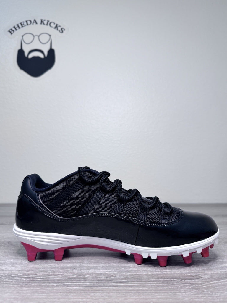 Size 11 - Nike Air Jordan 11 Retro Low Football Cleat Bred AO1560-010 Black New