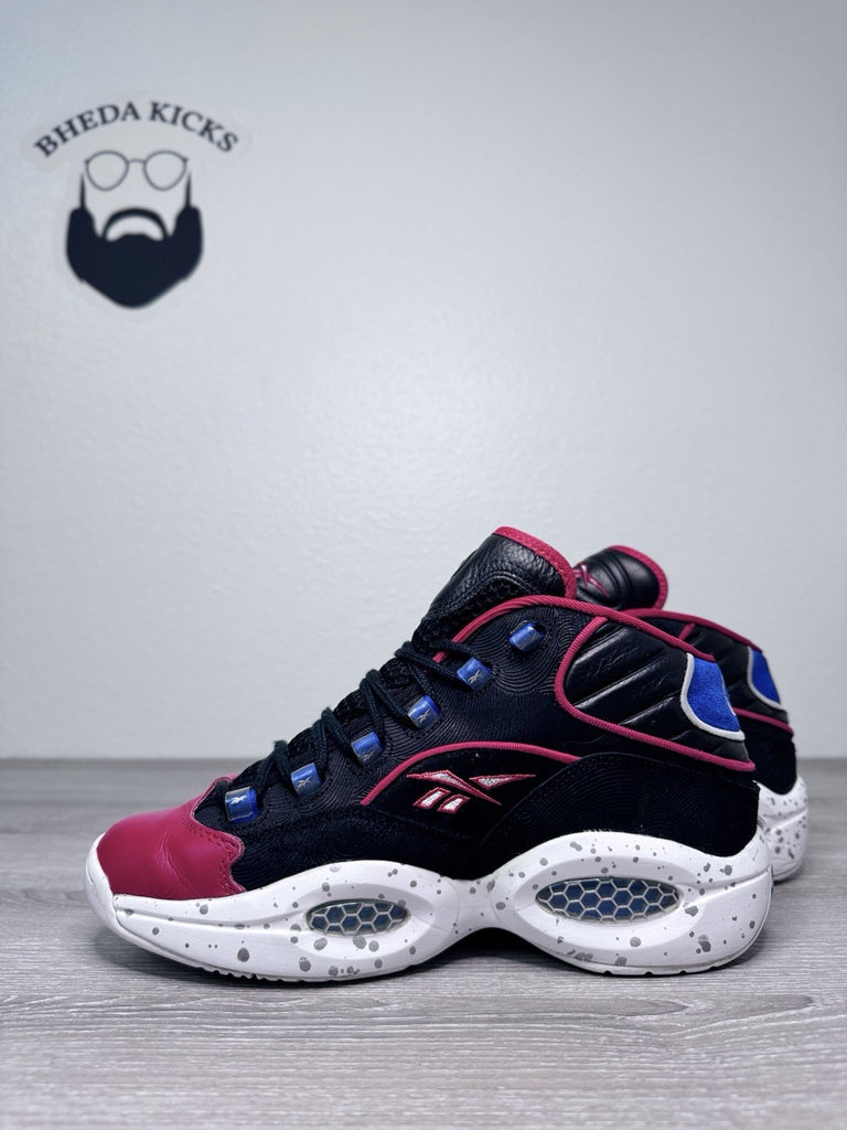 Size 8 - Reebok Question Mid First Ballot Sixers Allen Iverson M44552 Black Red