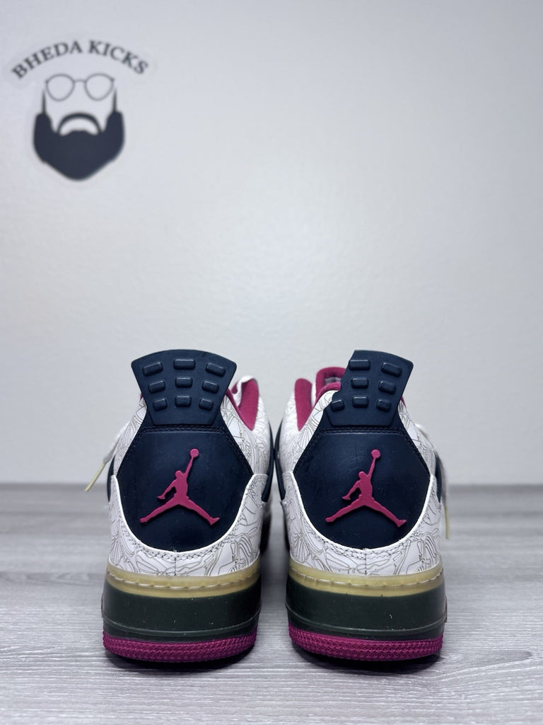 Size 14 - Jordan Fusion 4 Premier White Laser 384393-101 Preowned Authentic