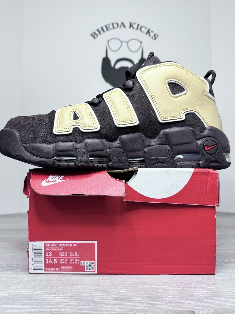 Size 13 - Nike Air More Uptempo 96 Baroque Brown/Sesame FB8883-200 Worn Once