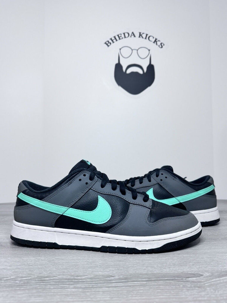 Size 13 - Nike Dunk Low Black Green Glow FB3359 001 Sneakers Mens Preowned