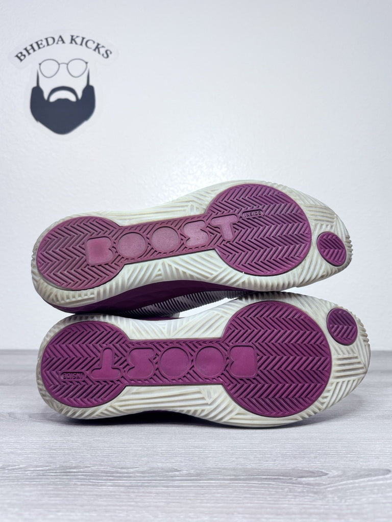 Size 16 - Adidas Pro Boost Mid Basketball Shoes Men's White Maroon FX9213