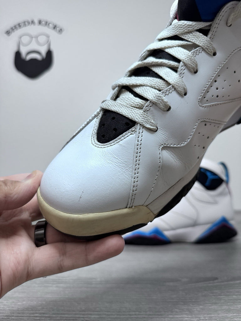 Size 11.5 - Nike Air Jordan 7 VII Retro Orion White Leather Sneaker 304775-105