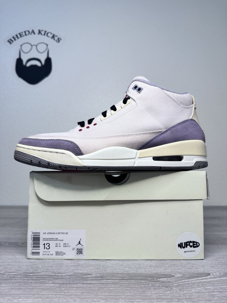 Size 13 - Air Jordan 3 Muslin (DH7139-100) Preowned Authentic Og