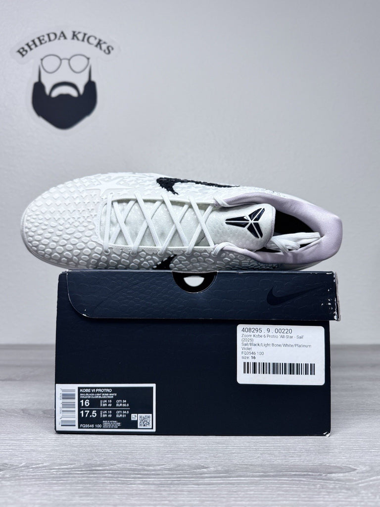 Size 16 - Nike Zoom Kobe 6 Protro All-Star Sail FQ3546-100 Brand New Authentic