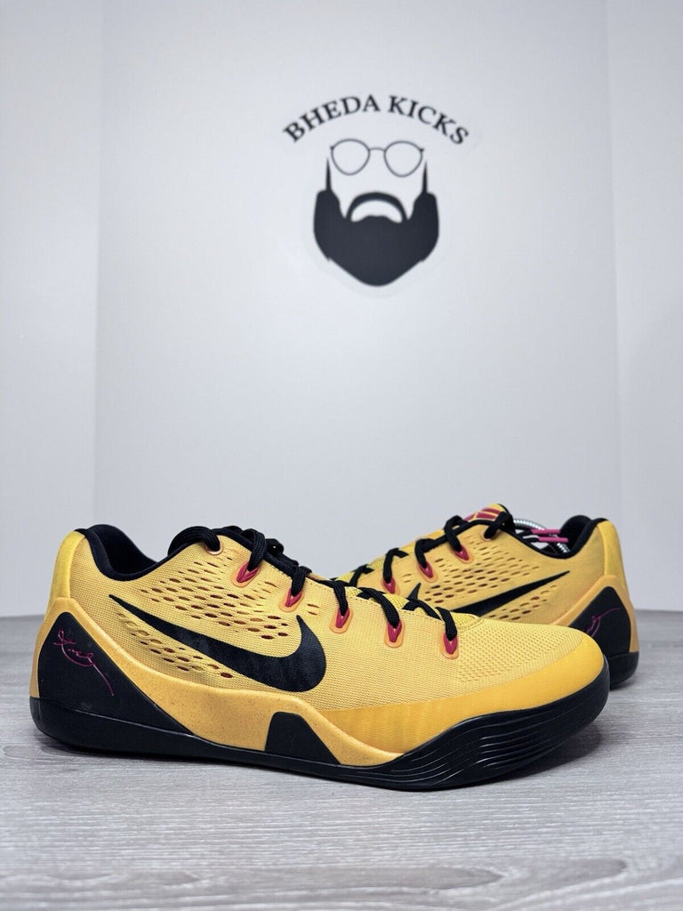 Size 13 - Nike Kobe IX 9 EM Bruce Lee Gold 2014 646701-700 Preowned Authentic