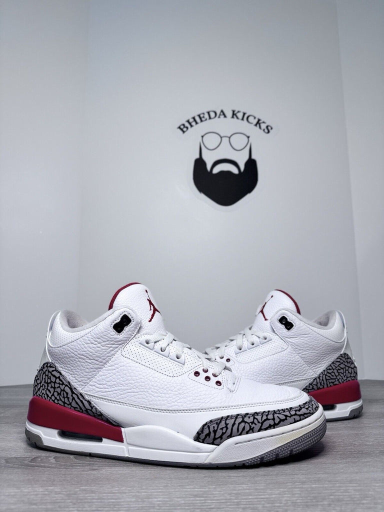 Size 12.5 - Jordan 3 Retro Hall of Fame 2018 White Grey (136064-116) Preowned