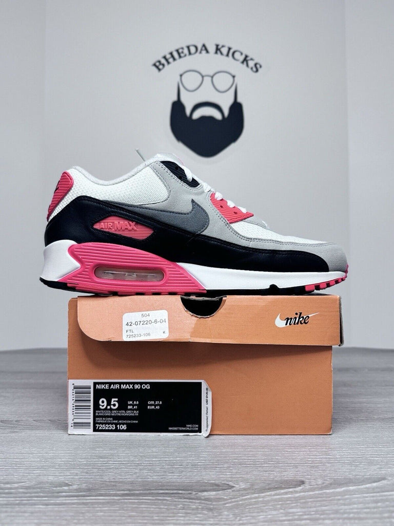 Size 9.5 - Nike Air Max 90 OG 2015 Infrared 725233-106 Preowned Authentic