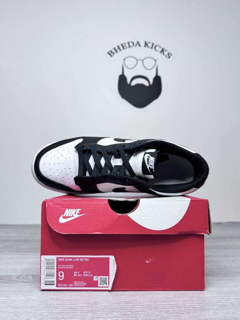 Size 9 - Nike Dunk Low "Panda White Black" 2021 DD1391-100 Preowned Og