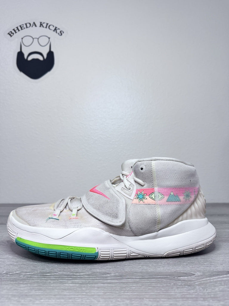 Size 15 - Nike Kyrie 6 'N7' Light Cream Sail Electric Green Flash CW1785-200