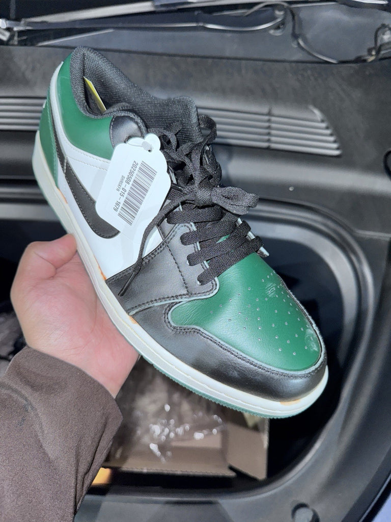 Nike Air Jordan 1 Low “Noble Green” Black White 553558-371 Og Men’s Size 13