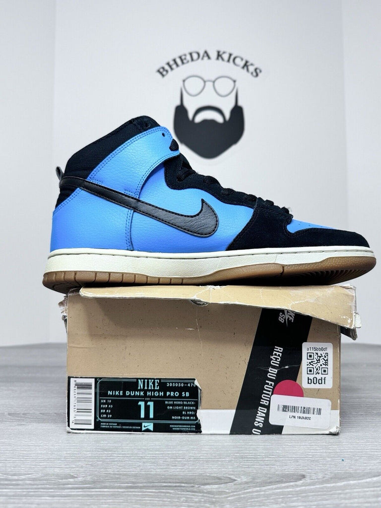 Size 11.5 - Nike SB Dunk High Pro ‘Blue Hero’ (305050-470) Shoes Rare Og