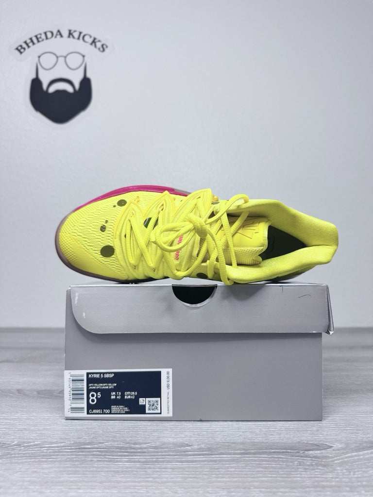 Size 8.5 - Nike SpongeBob SquarePants x Kyrie 5 Opti Yellow CJ6951-700 Men's New