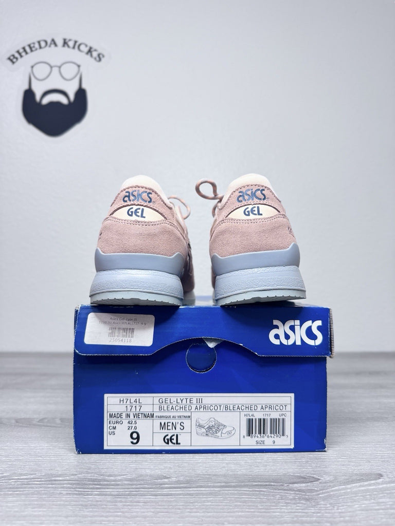 Size 9 - Asics Gel-Lyte III 'Bleached Apricot' Men's Beige Gray H7L4L-1717 NEW