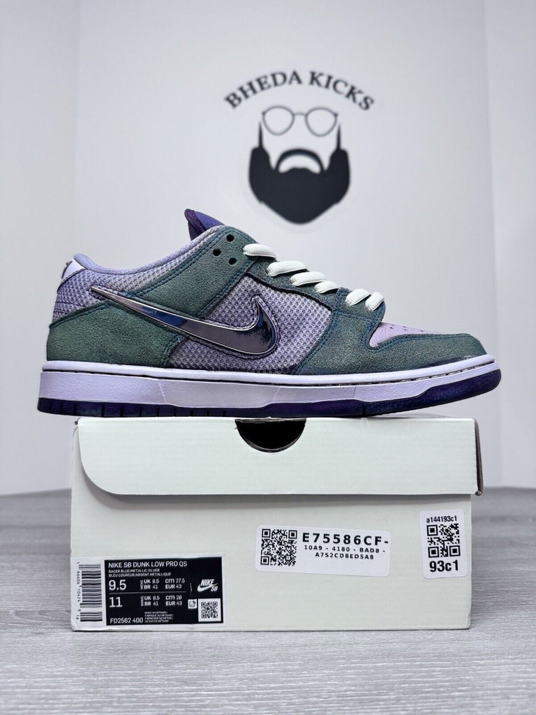 Size 9.5 - Nike SB Dunk Low x April Skateboards Turbo Green (Customized) NEW DS