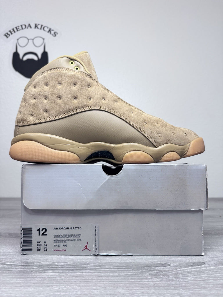 Size 12 - Nike Air Jordan 13 Wheat Men 414571-705 Brown Suede Basketball Shoes