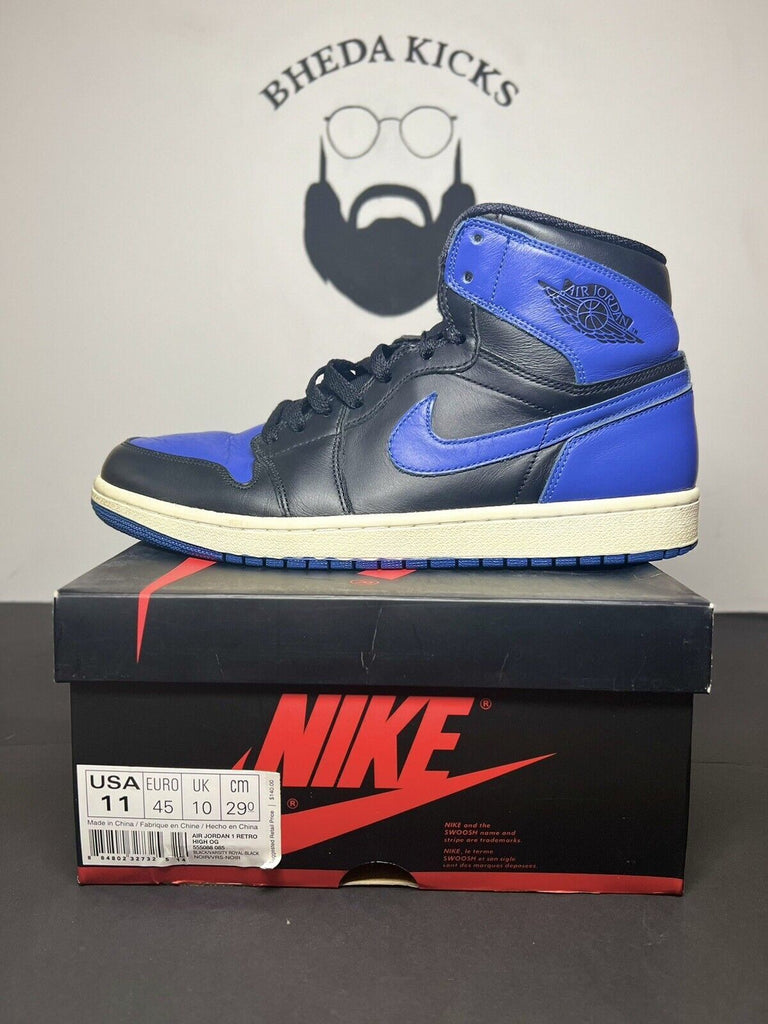 2013 Nike Air Jordan 1 Retro High OG Royal Blue Black Size 11 555088 085 Rare Og