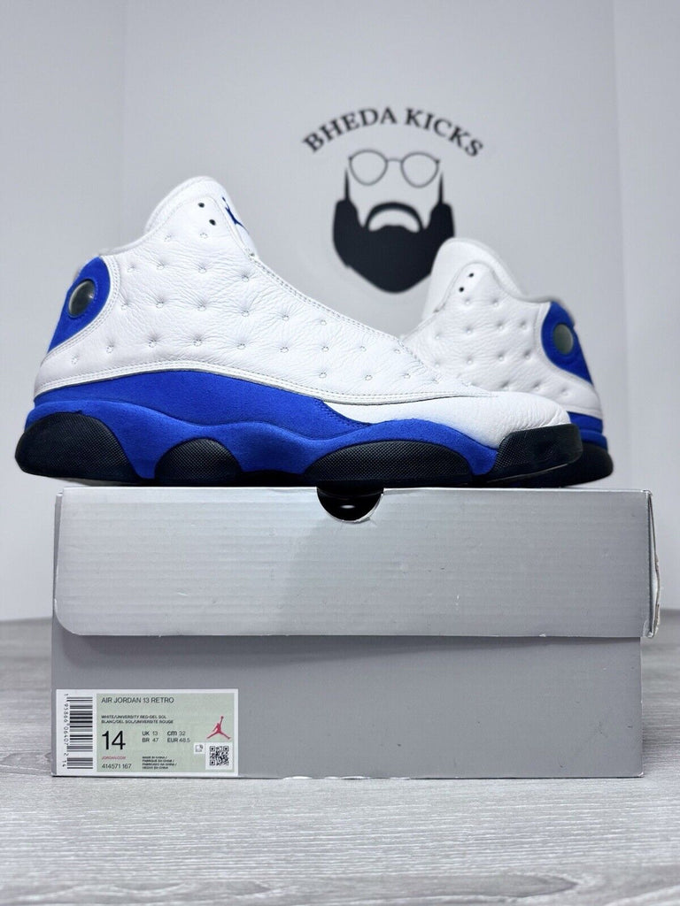 Size 13 - Jordan 13 Retro White Hyper Royal Black 414571-117 Men's (Rep Box)