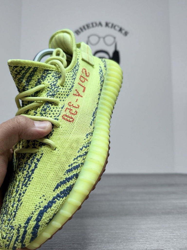 Size 9.5 - Adidas Yeezy Boost 350 V2 Semi Frozen Yellow Green B37572 Men’s