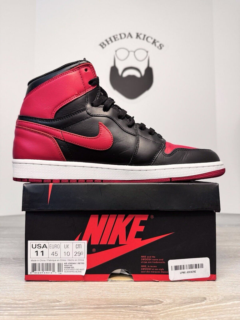 Size 11 - Jordan 1 Retro High OG Bred 2013 555088-023 Preowned Rare Authentic