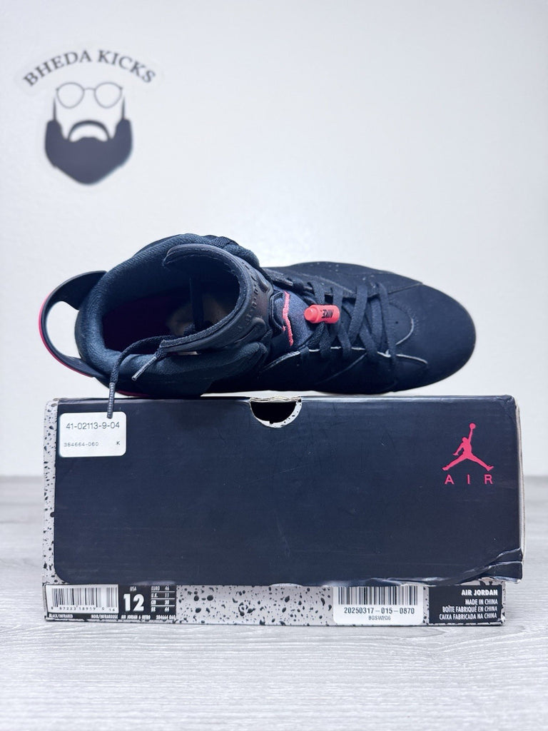 Size 12 - Jordan 6 Retro Mid Infrared 384664-060 Preowned Authentic Rare