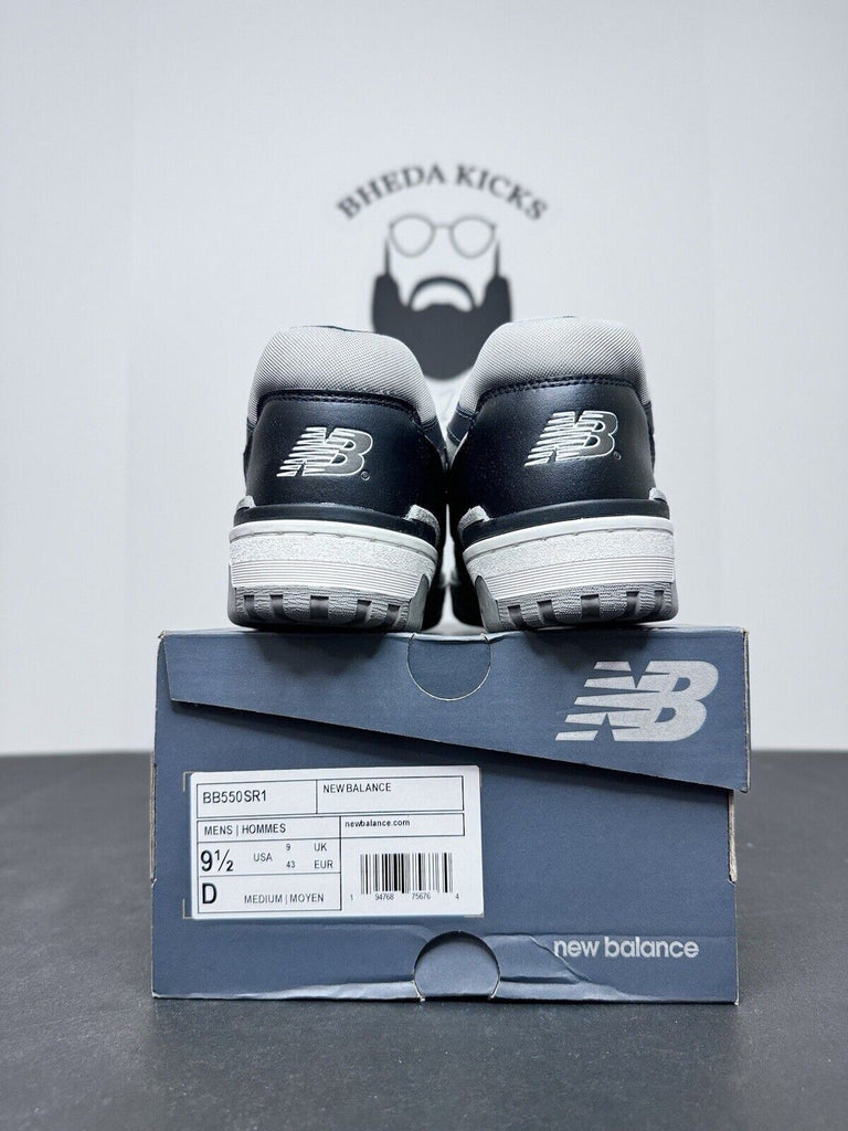 DS New Balance 550 'Shadow' Black Grey White Shoes BB550SR1 Men's Size 9.5