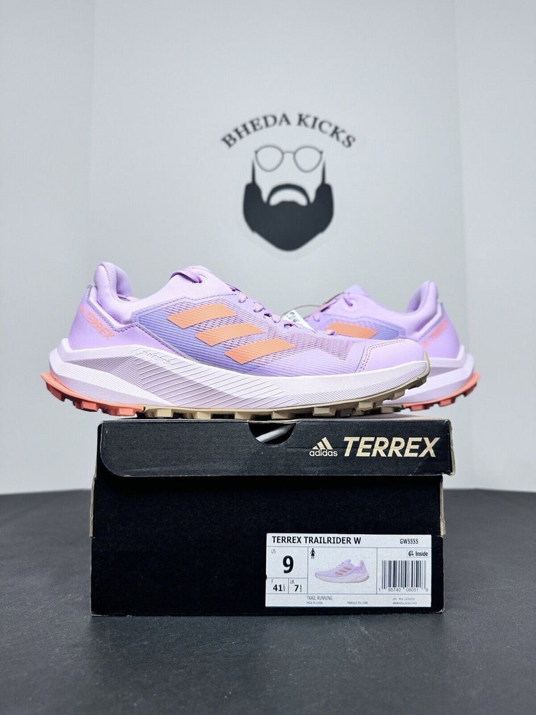 Adidas Women's Terrex Trailrider Trail Running Shoe Lilac Orange GW5555 Size 9