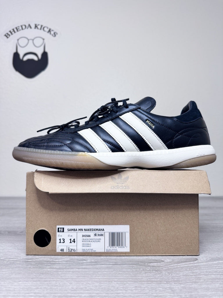 Size 13 - Adidas Samba MN Naked x Maha Core Black White IH3566 Shoes Sneakers