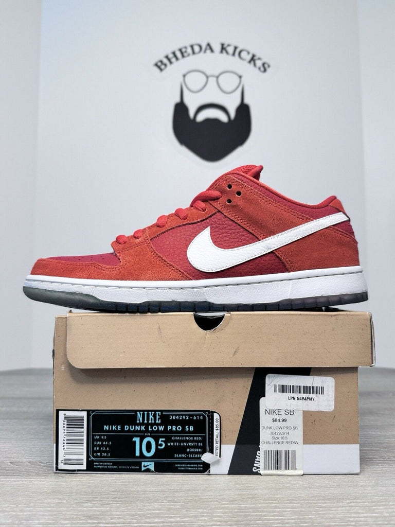 Size 10.5 - Nike Dunk Pro SB Low Challenge Red 304292-614 Preowned Og Authentic