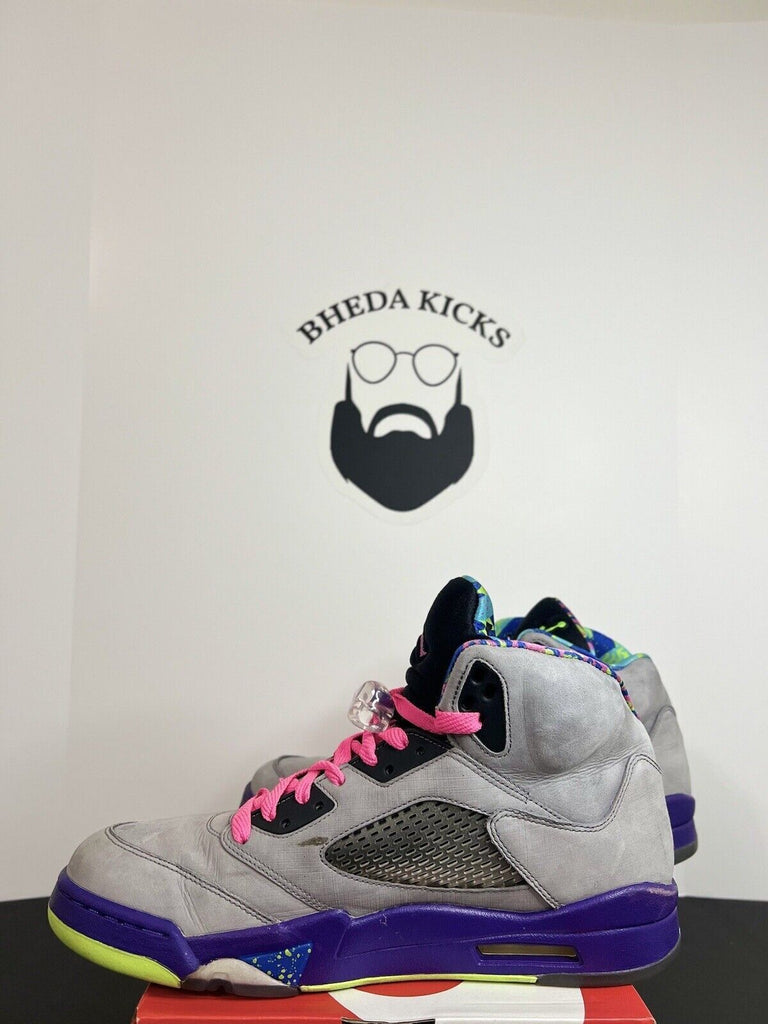 Nike Air Jordan 5 Retro Bel Air 2013 Grey Purple Green Pink 621958-090 Size 13