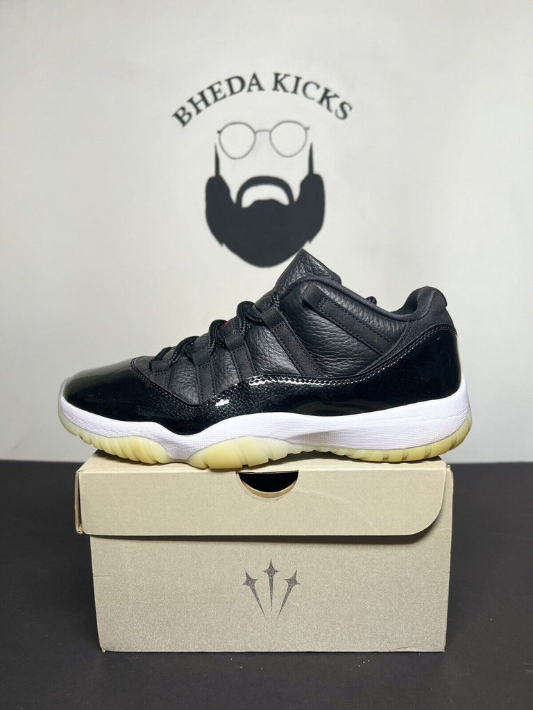 Nike Air Jordan 11 Retro Low 72-10 Black Shoe Men's Size 10 AV2187-001