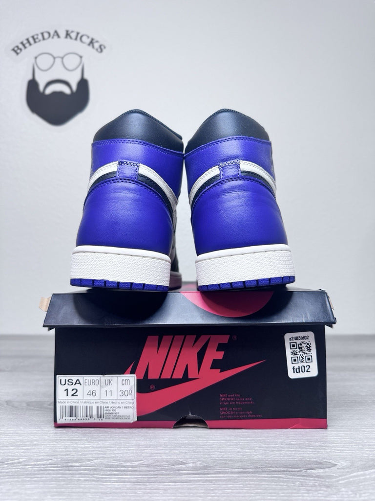 Size 12 - Air Jordan 1 Retro High OG "Court Purple" 2018 555088-501 Brand New